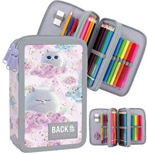 Piórnik rozkładany potrójny z wyposażeniem Back Up EW01 Dream Kotki