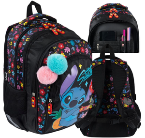 Plecak szkolny 4-kom STITCH Black Aloha BPL58