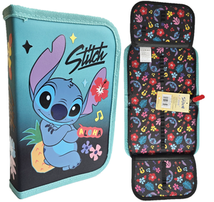 Piórnik rozkładany podwójny bez wyposażenia STITCH Mint Aloha
