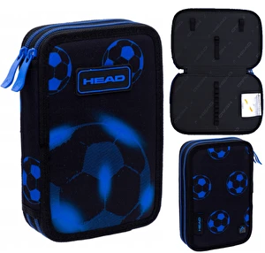 Piórnik rozkładany podwójny bez wyp. HEAD Neon Blue Football AC2