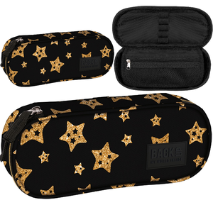 Piórnik saszetka z klapką BackUp 7 A40 Golden Stars