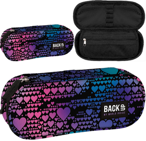 Piórnik saszetka z klapką BackUp 7 A18 Dance Hearts Serca