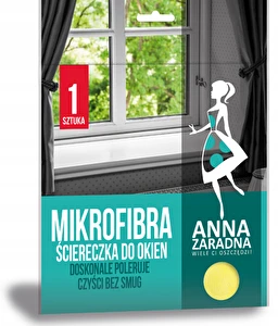 Ściereczka z mikrofibry do okien czyści bez smug Anna Zaradna 1 sztuka