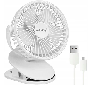 Wentylator bezprzewodowy biurkowy biały Ruhhy