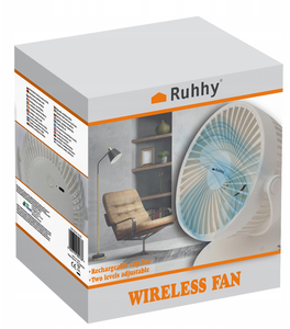 Wentylator bezprzewodowy biurkowy biały Ruhhy
