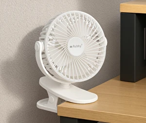 Wentylator bezprzewodowy biurkowy biały Ruhhy