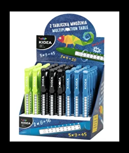 Długopis z tabliczką mnożenia ściąga niebieski Kidea D