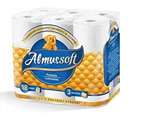 Papier toaletowy 3-warstwowy Almussoft 18 rolek