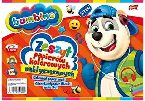 Zeszyt BAMBINO A4/10k papierów kolorowych nabłyszczanych