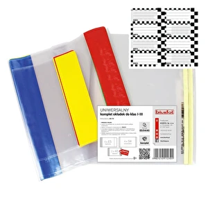 Okładki okłada bezbarwna na książki zeszyty komplet do klasy I-III + gratis