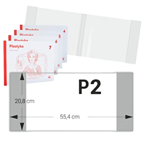 Okładka na książkę P2 20,8 cm x 55,4 cm Plastyka