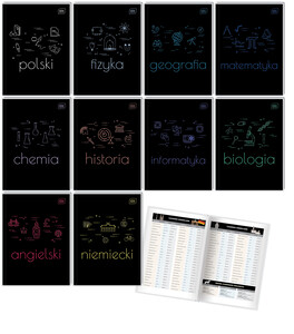 Brulion tematyczny A5/80k ze ściągą Zestaw 1