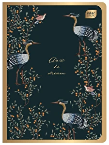 Zeszyt A5 96k kratka 70g Satin Gold Interdruk Metaliczny dziewczęcy