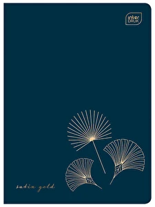 Zeszyt A5 96k kratka 70g Satin Gold Interdruk Metaliczny dziewczęcy