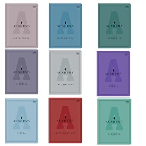 Zestaw zeszytów A5 60k tematycznych ACADEMY Premium POLSKI MATEMATYKA 9 szt