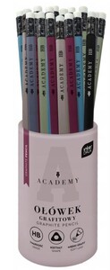 Ołówek szkolny trójkatny HB z gumka Academy Interdruk 1szt