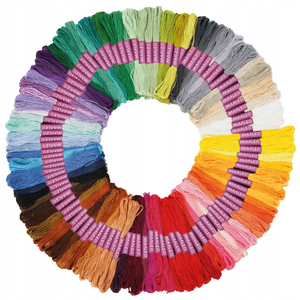 Zestaw mulin do haftu mix Kolorów 100szt Nici + Zestaw Akcesoriów Tamborek