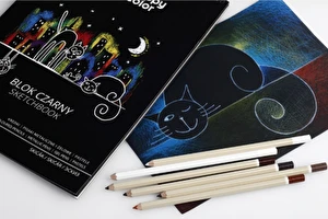 Blok czarny na spirali KOTY A5 80g 40 arkuszy