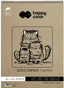 Szkicownik na spirali A3 90g Młody Artysta GDD