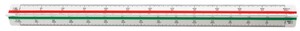 Skalówka plastikowa nr 27 30cm 1:10-100/20-200/25-250/50-500/75-750/125-1250