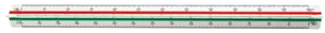 Skalówka plastikowa nr 27 30cm 1:10-100/20-200/25-250/50-500/75-750/125-1250
