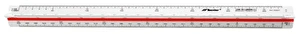 Skalówka plastikowa nr 27 30cm 1:10-100/20-200/25-250/50-500/75-750/125-1250
