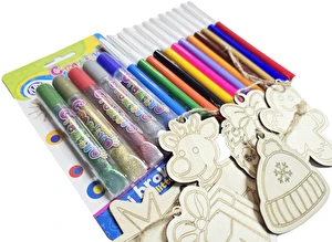 Zestaw Świąteczne zawieszki do malowania + akcesoria Boże Narodzenie