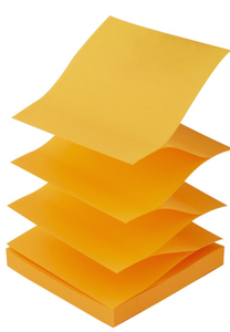 Karteczki samoprzylepne 76x76 100 kartek pomarańczowe ZIG-ZAG