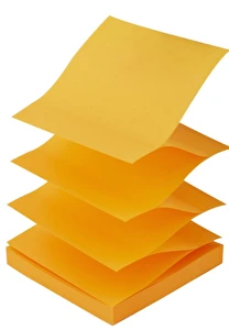 Karteczki samoprzylepne 76x76 100 szt kartek pomarańczowe ZIG-ZAG