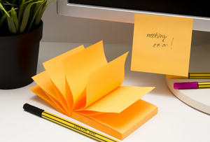 Karteczki samoprzylepne 76x76 100 kartek pomarańczowe ZIG-ZAG