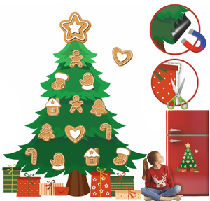 Zestaw kreatywny Choinka magnetyczna na lodówkę Pierniki