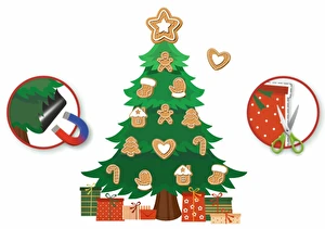 Zestaw kreatywny Choinka magnetyczna na lodówkę Pierniki