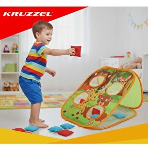 Gra zręcznościowa Rzut piłeczką woreczkiem Kruzzel zestaw 3w1 dla dzieci