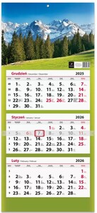 Kalendarz ścienny trójdzielny mix wzorów 2026
