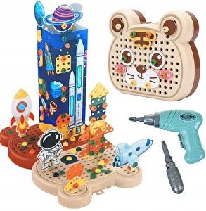 Klocki konstrukcyjne 3D KOSMOS 161 elementów