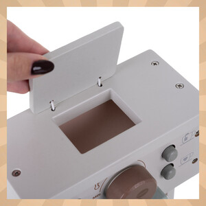 Drewniany ekspres do kawy KRUZZEL zestaw z akcesoriami dla dzieci do zabawy