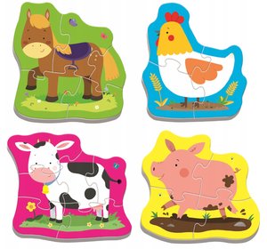 Puzzle Baby 4w1 Zwierzęta na wsi Trefl