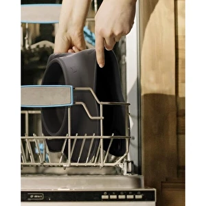 Miska podwójna z podkładką silikonową dla Kota Psa Czarna 450ml