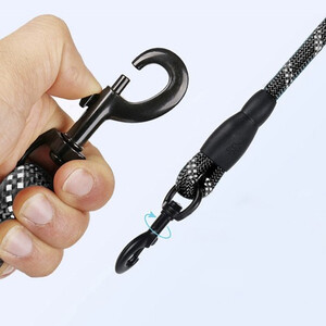 Smycz treningowa dla psa odblaskowa 5m czarna