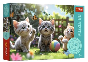 Trefl Puzzle 60 el. Trzy kociaki słodkie kotki