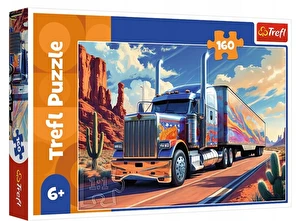 Puzzle 160 elementów CIĘŻARÓWKA W TRASIE TREFL do układania