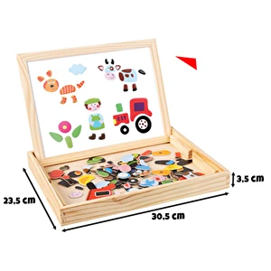 Tablica edukacyjna magnetyczna dwustronna 108 el. zabawka w Skrzynce Prezent