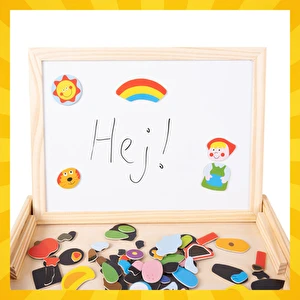 Tablica edukacyjna magnetyczna dwustronna 108 el. zabawka w Skrzynce Prezent