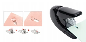 Zszywacz bezzszywkowy biurowy PLUS Staple-Free do 5 kartek Sl-106 Czarny