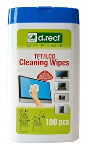 Chusteczki nawilżone do czyszczenia ekranów D.rect 100 szt.