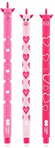 Długopis wymazywalny 0,5 mm Uszaki Unicorn Pink niebieski Happy Color