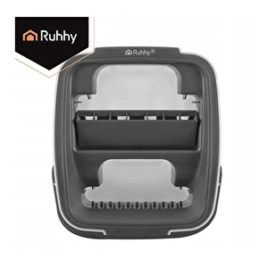 Mop Płaski z Wyciskaczem Duże dwukomorowe wiadro 8,5L + 3 nakładki