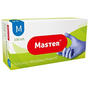 Rękawiczki rękawice nitrylowe NIEBIESKIE bezpudrowe M 100 sztuk