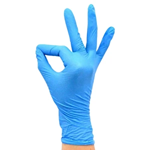 Rękawiczki rękawice nitrylowe NIEBIESKIE bezpudrowe M 100 sztuk