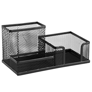 Przybornik na biurko metalowy 3A czarny